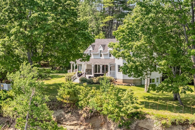 27 Highview Ter, Belfast, ME 04915 - view of front of property featuring a porch and a shingled roof