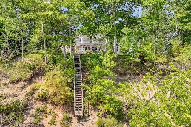 27 Highview Ter, Belfast, ME 04915 - view of yard with stairs