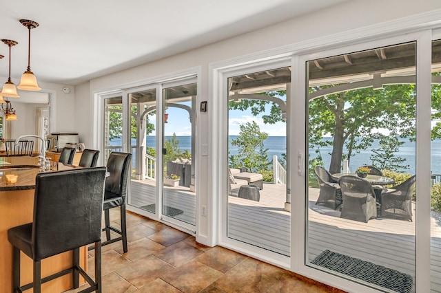 27 Highview Ter, Belfast, ME 04915 - dining space featuring a water view