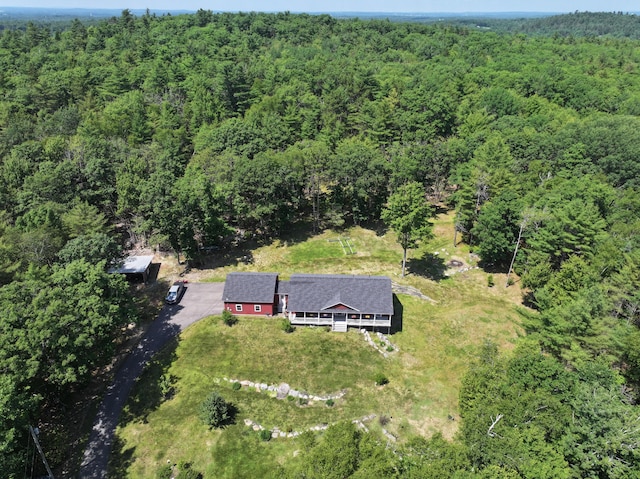 172 Hoxie Hill Rd, Orrington, ME 04474 - aerial view of property and surrounding area with a heavily wooded area