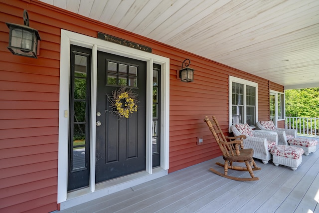 172 Hoxie Hill Rd, Orrington, ME 04474 - property entrance featuring covered porch