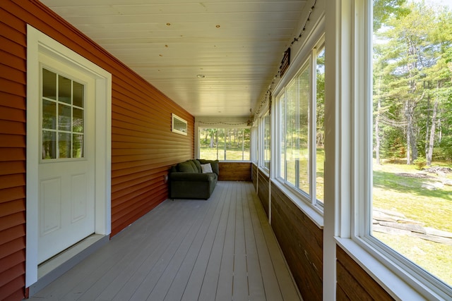 172 Hoxie Hill Rd, Orrington, ME 04474 - view of unfurnished sunroom