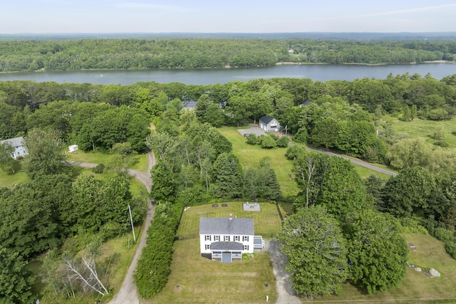 140 New Meadows Rd, West Bath, ME 04530 - view of property location with a large body of water and a heavily wooded area