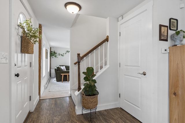 140 New Meadows Rd, West Bath, ME 04530 - foyer featuring wood finished floors and stairway