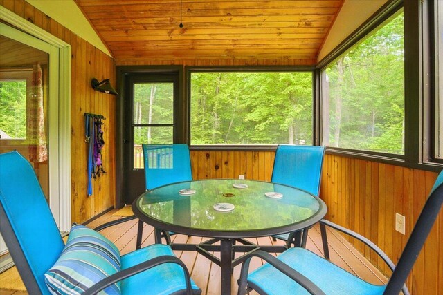463 Cobbs Bridge Rd, New Gloucester, ME 04260 - sunroom / solarium with vaulted ceiling and outdoor dining area
