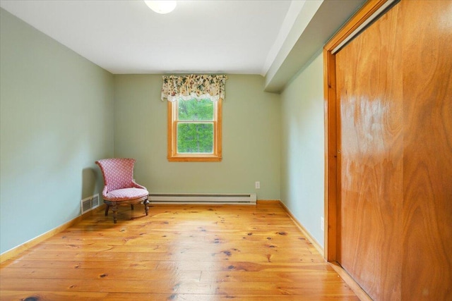 463 Cobbs Bridge Rd, New Gloucester, ME 04260 - unfurnished room featuring baseboard heating and hardwood / wood-style floors