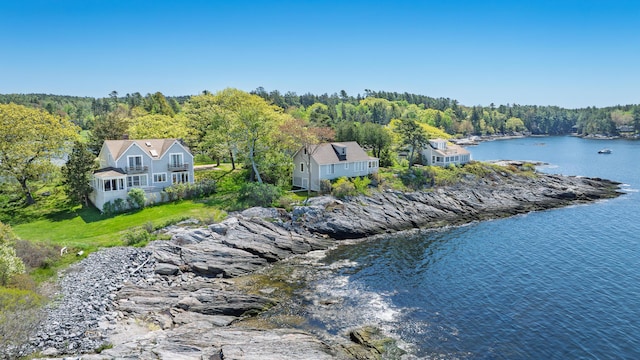 65 Shell Rd, Phippsburg, ME 04562 - water view with a heavily wooded area