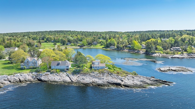 65 Shell Rd, Phippsburg, ME 04562 - drone / aerial view of a forest and a large body of water