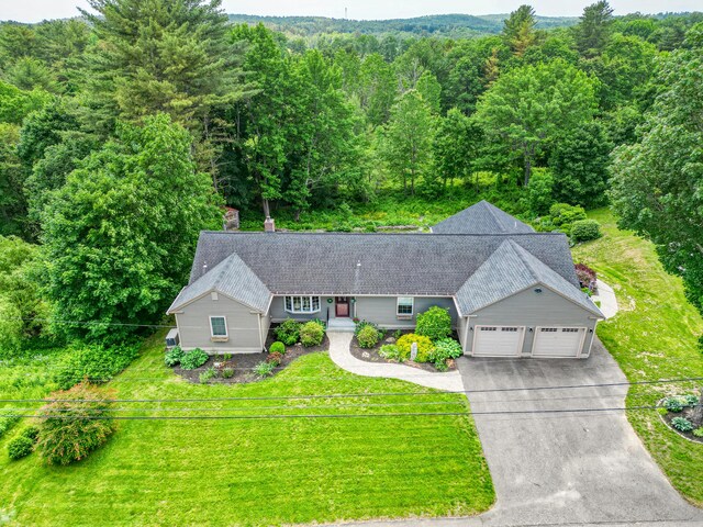 4 Mayflower Rd, Hallowell, ME 04347 - view from above of property with a forest