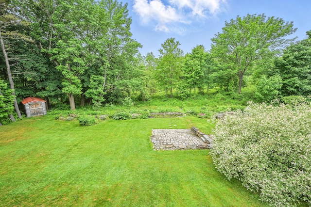 4 Mayflower Rd, Hallowell, ME 04347 - view of grassy yard with a shed