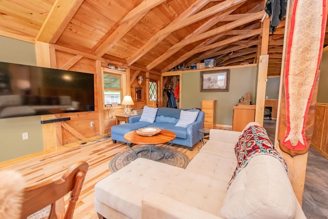 54 Carver Rd, Milo, ME 04463 - living room with wooden ceiling and wooden walls