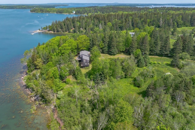 47 Eaton Point Rd, Deer Isle, ME 04627 - aerial view of property's location with a heavily wooded area and a large body of water