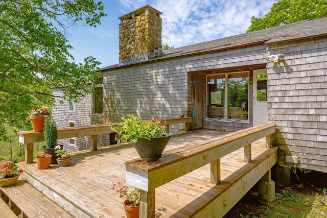 47 Eaton Point Rd, Deer Isle, ME 04627 - view of wooden terrace