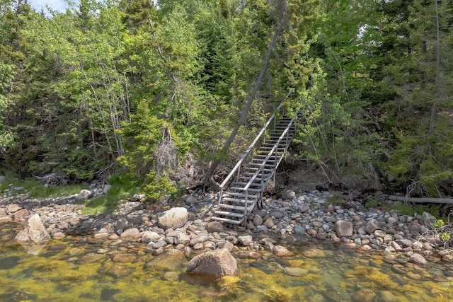 47 Eaton Point Rd, Deer Isle, ME 04627 - view of yard with stairs
