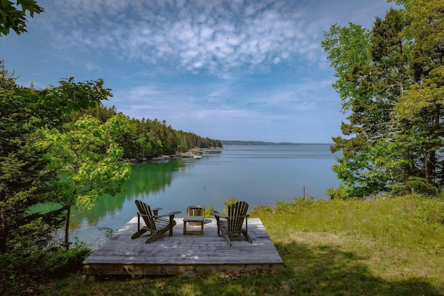 47 Eaton Point Rd, Deer Isle, ME 04627 - dock area featuring a water view
