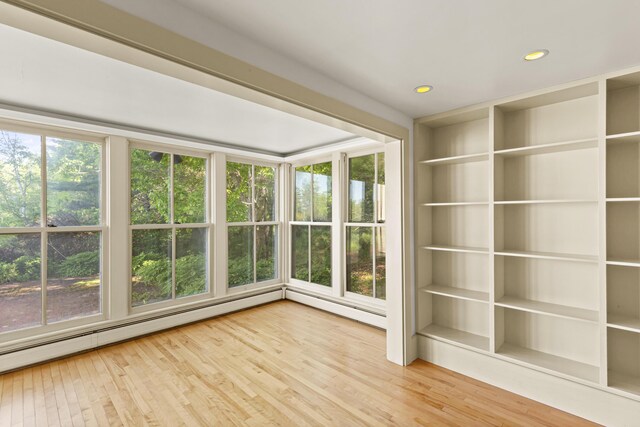 565 Bagaduce Rd, Brooksville, ME 04617 - unfurnished sunroom with plenty of natural light, wood finished floors, and recessed lighting