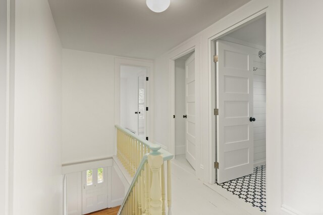 565 Bagaduce Rd, Brooksville, ME 04617 - hall featuring an upstairs landing and light flooring