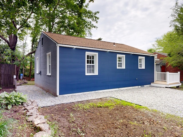 422 Centre St, Bath, ME 04530 - view of side of property with a deck