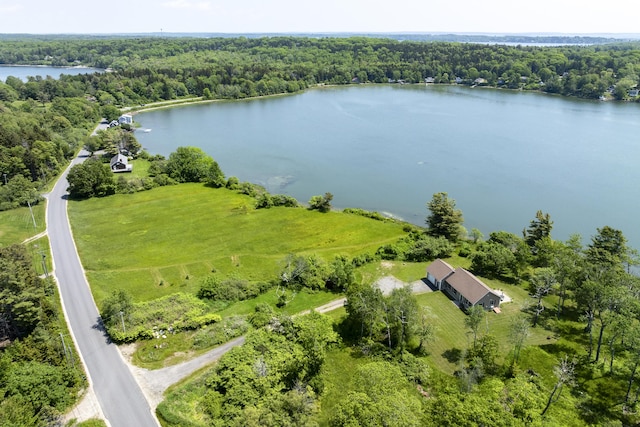 189 Basin Point Rd, Harpswell, ME 04079 - drone / aerial view of a heavily wooded area and a large body of water