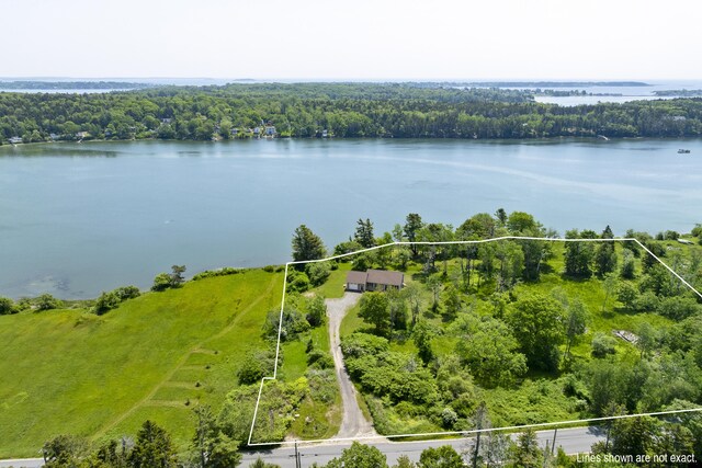 189 Basin Point Rd, Harpswell, ME 04079 - view of property location featuring property parcel outlined and a forest