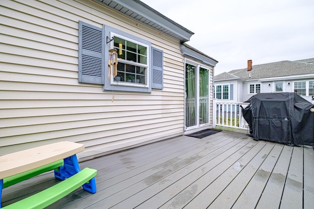 29 Harding St, Biddeford, ME 04005 - wooden terrace featuring a grill