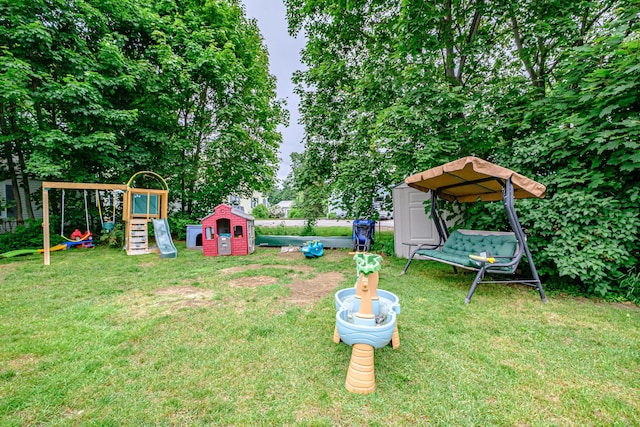 29 Harding St, Biddeford, ME 04005 - view of green lawn featuring a playground