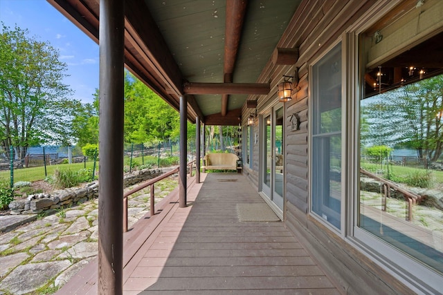 41 Canal St, Grand Lake Stream Plt, ME 04668 - view of wooden deck