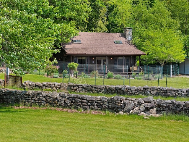 41 Canal St, Grand Lake Stream Plt, ME 04668 - back of property with a chimney