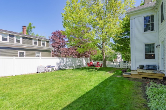 86 High St, Belfast, ME 04915 - view of yard featuring a wooden deck