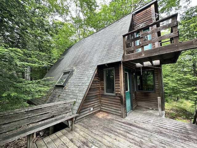 267 Tufts Pond Rd, Kingfield, ME 04947 - view of wooden deck