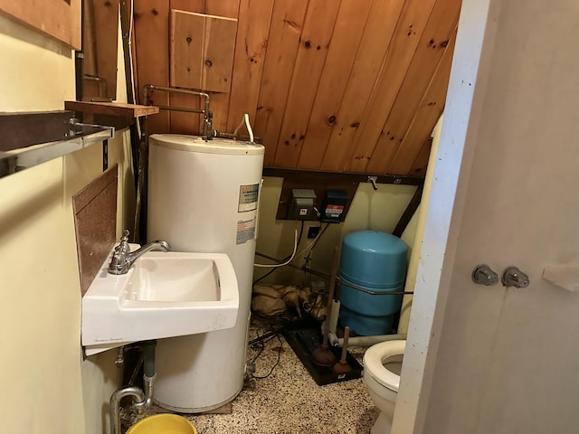 267 Tufts Pond Rd, Kingfield, ME 04947 - utility room featuring electric water heater