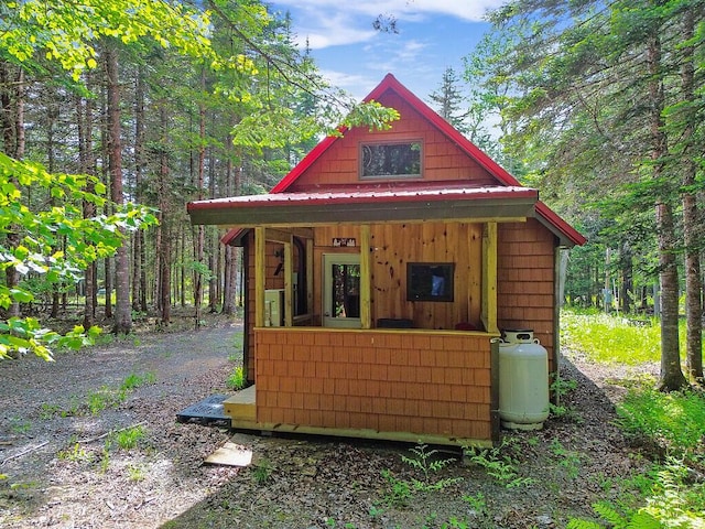 133 Camp Waya-Awi Rd, Rangeley, ME 04970 - view of outdoor structure featuring a view of trees