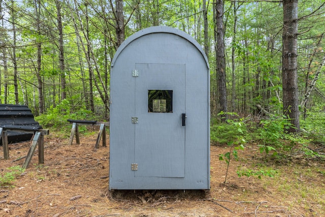 7 Kincaid Ln, Newfield, ME 04095 - view of shed featuring a wooded view