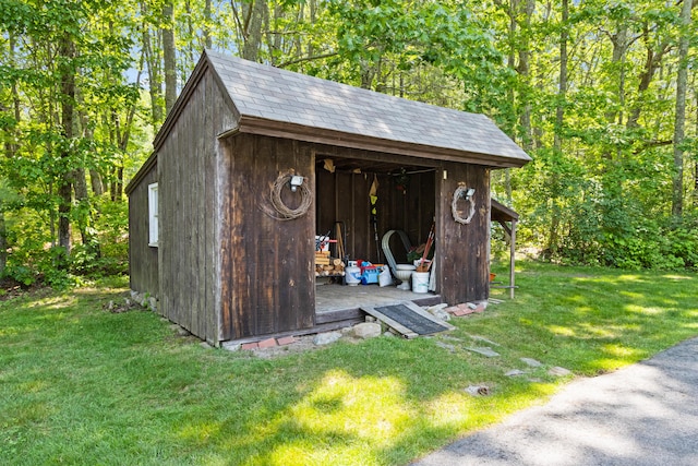 6 Hackmatack Dr, Scarborough, ME 04074 - view of shed with a wooded view