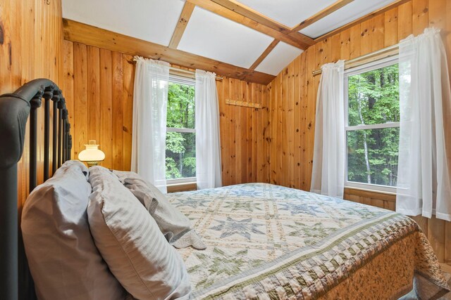 60 Watson Hill Rd, Limerick, ME 04048 - bedroom with wooden walls and wood finished floors
