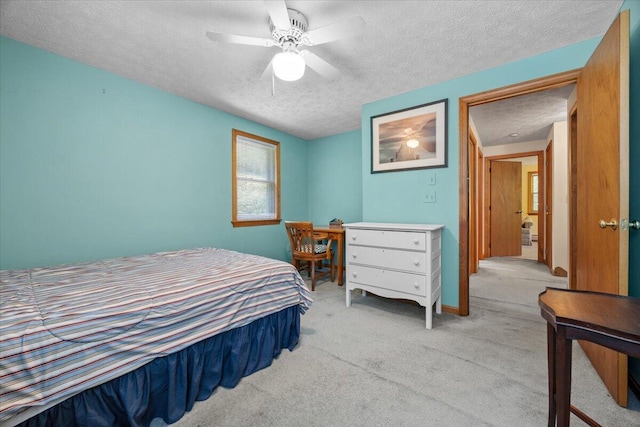 52 Douglas Ave, Saco, ME 04072 - bedroom featuring a textured ceiling, carpet flooring, and ceiling fan