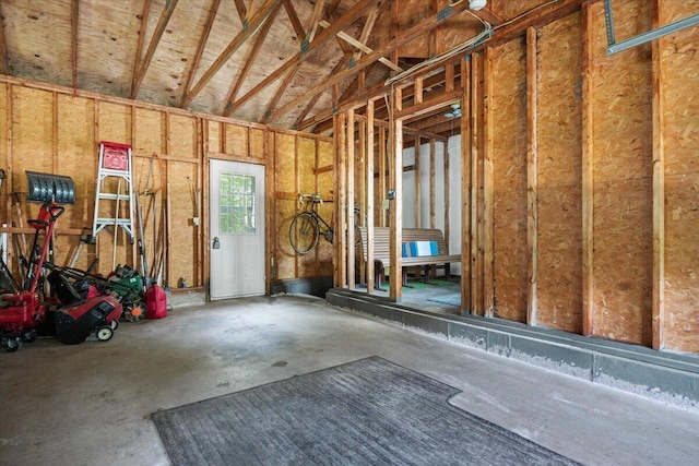 52 Douglas Ave, Saco, ME 04072 - miscellaneous room with unfinished concrete flooring and a garage