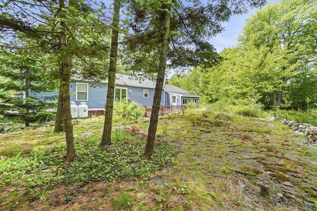 282 Back Narrows Rd, Boothbay, ME 04537 - view of yard featuring a wooden deck
