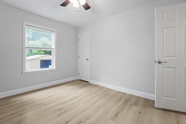 282 Back Narrows Rd, Boothbay, ME 04537 - empty room featuring light wood-style floors and ceiling fan
