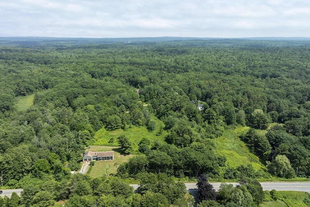 474 Center St, Nobleboro, ME 04555 - aerial overview of property's location with a forest