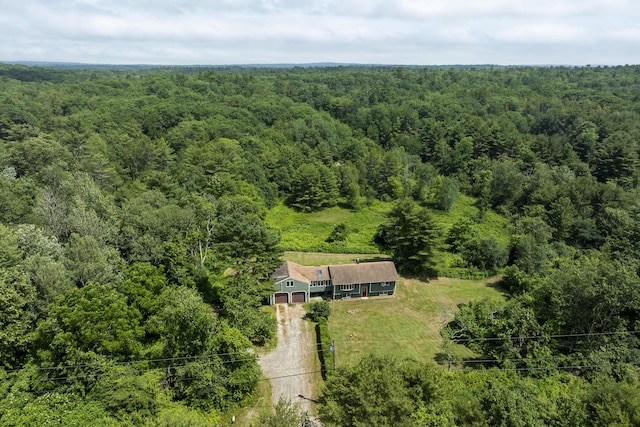 474 Center St, Nobleboro, ME 04555 - aerial view of property and surrounding area featuring a forest