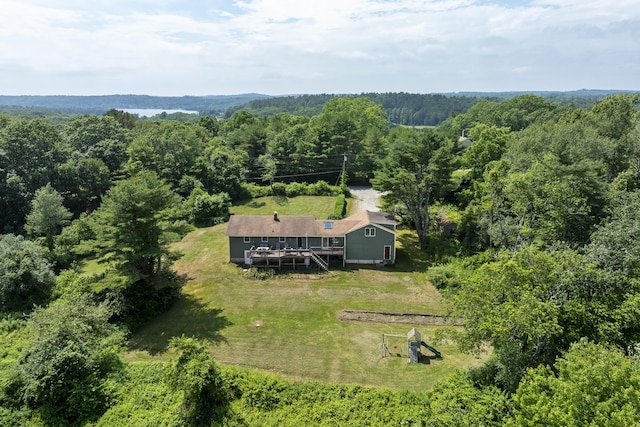 474 Center St, Nobleboro, ME 04555 - view from above of property with a forest
