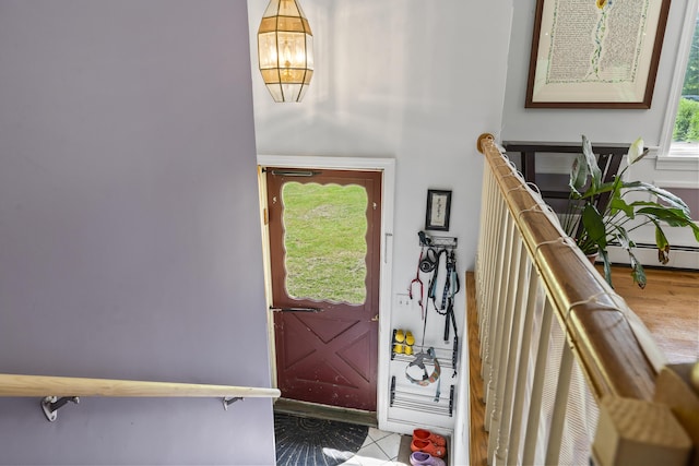 474 Center St, Nobleboro, ME 04555 - foyer entrance featuring a towering ceiling and tile patterned flooring