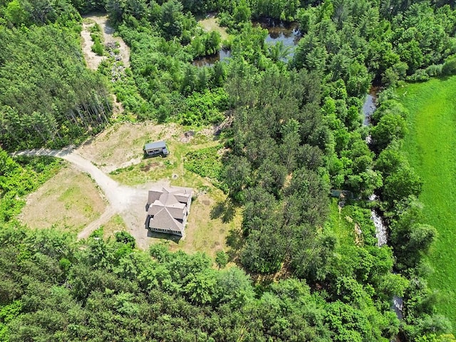 43 Brookside Ln, Freeman Twp, ME 04983 - aerial view of a heavily wooded area