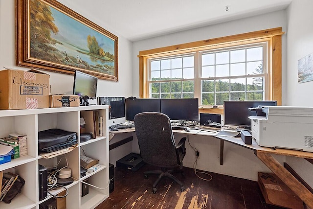43 Brookside Ln, Freeman Twp, ME 04983 - office space with dark wood-type flooring