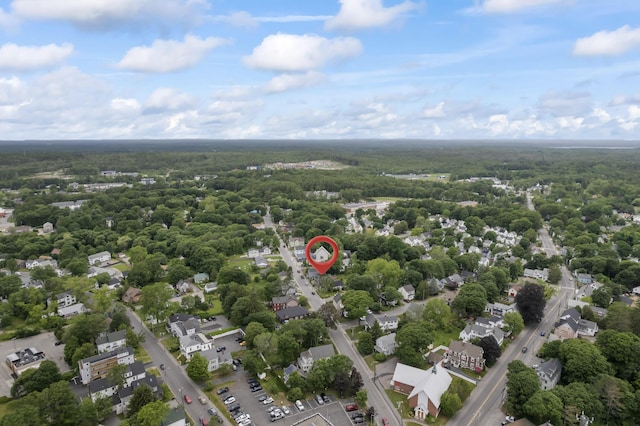 223 Centre St, Bath, ME 04530 - aerial view of residential area featuring a heavily wooded area