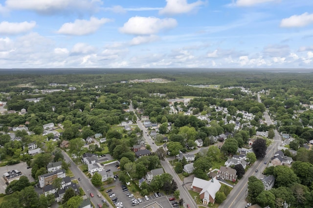 223 Centre St, Bath, ME 04530 - aerial view of residential area with a heavily wooded area