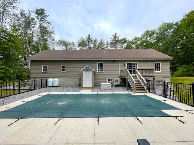 5 Willard Way, Raymond, ME 04071 - view of pool featuring a wooden deck, stairs, and a patio