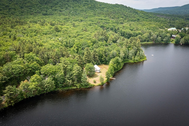 302 Spring St, Brownfield, ME 04010 - bird's eye view of a heavily wooded area and a water and mountain view