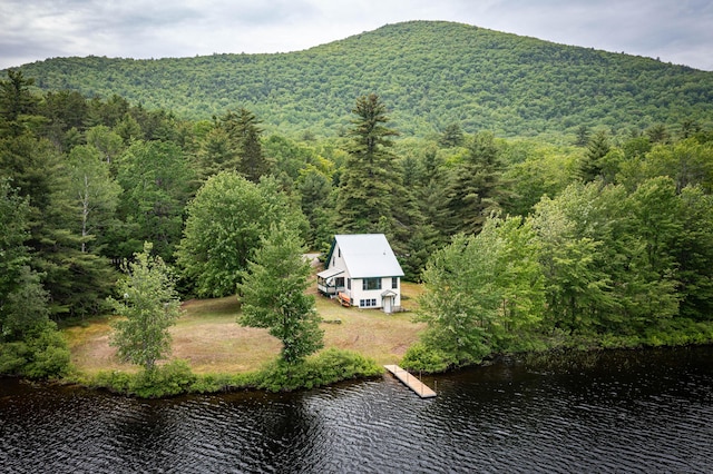 302 Spring St, Brownfield, ME 04010 - view of subject property featuring a forest and a water and mountain view